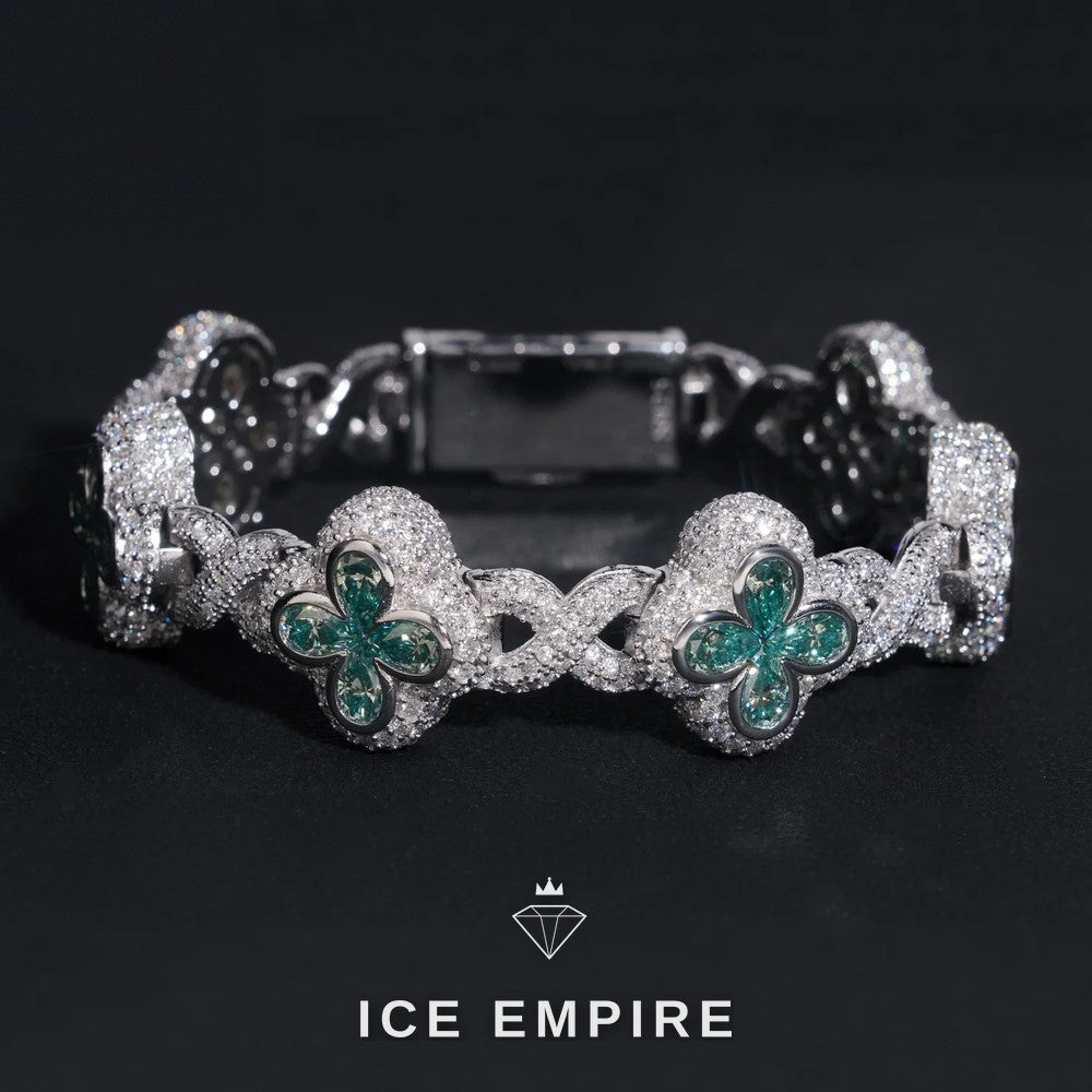 Iced Out 925 Silver Moissanite Cuban Chain