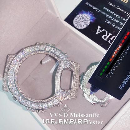 Iced Out 925 Silver Moissanite Watch