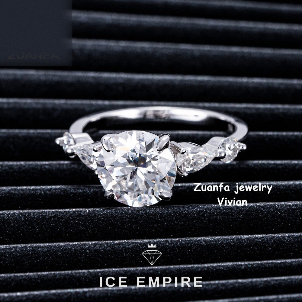 Iced Out 925 Silver Moissanite Ring