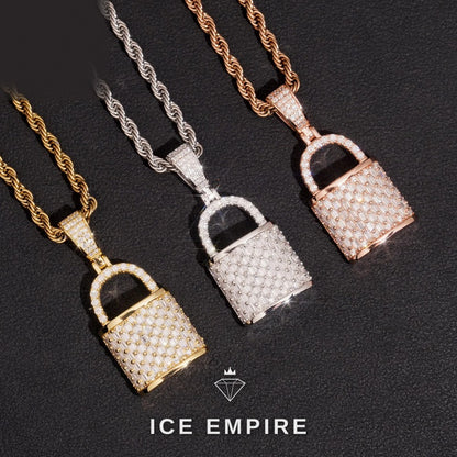 Iced Out Rose Gold Moissanite Pendant