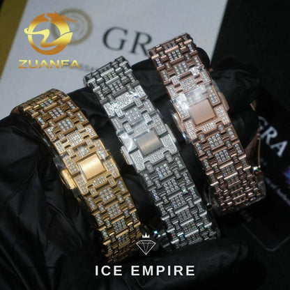 Iced Out 925 Silver Moissanite Watch