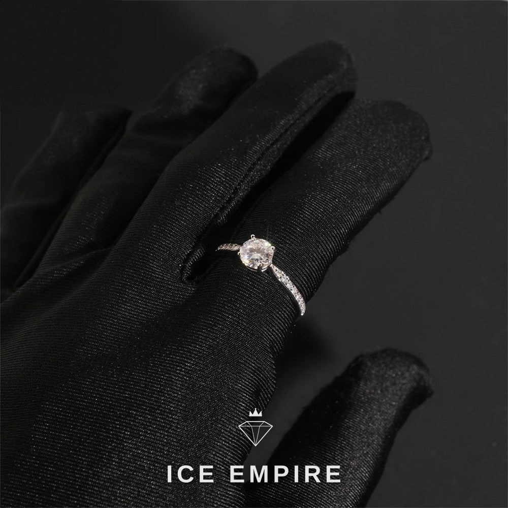 Iced Out Rose Gold Plated Moissanite Ring