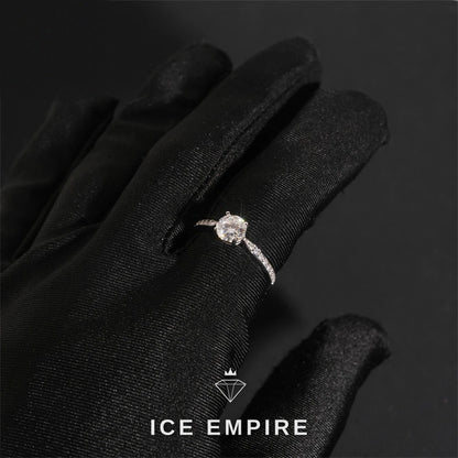 Iced Out Rose Gold Plated Moissanite Ring