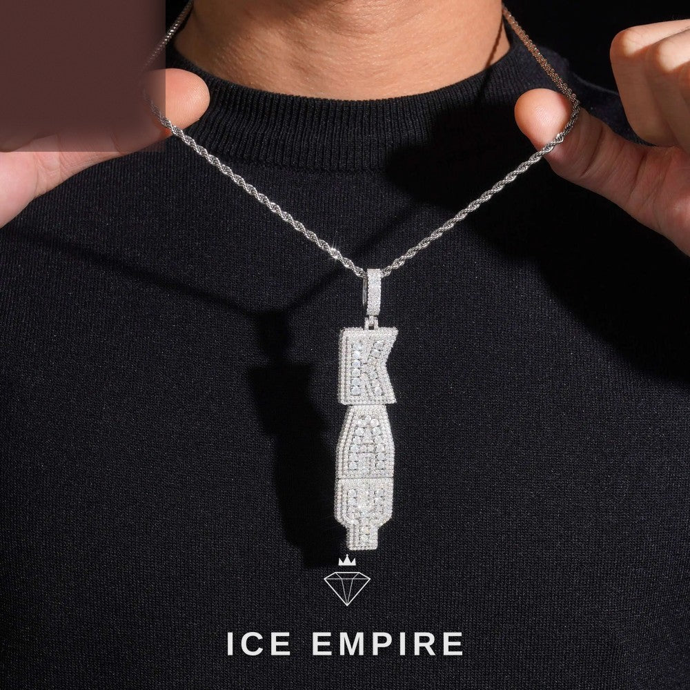 Iced Out Rose Gold Plated Moissanite Pendant