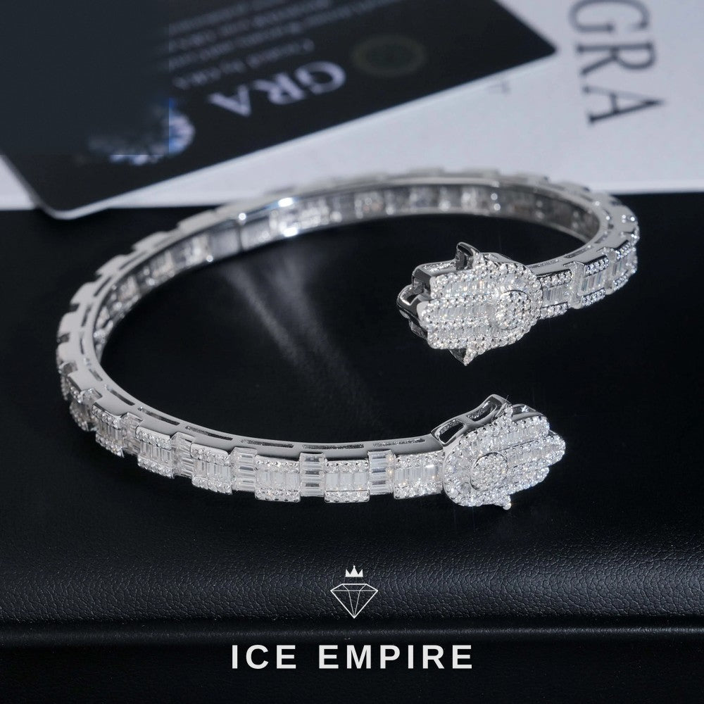 Iced Out Rose Gold Plated Moissanite Tennis Bracelet