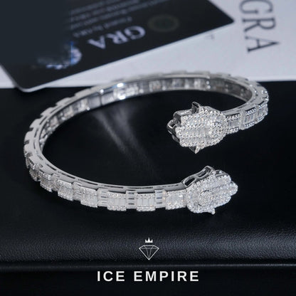 Iced Out Rose Gold Plated Moissanite Tennis Bracelet
