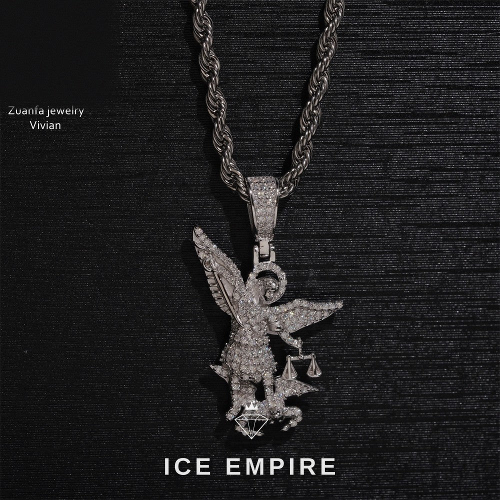 Iced Out 925 Silver Moissanite Pendant