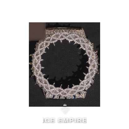 Iced Out 925 Silver Moissanite Watch