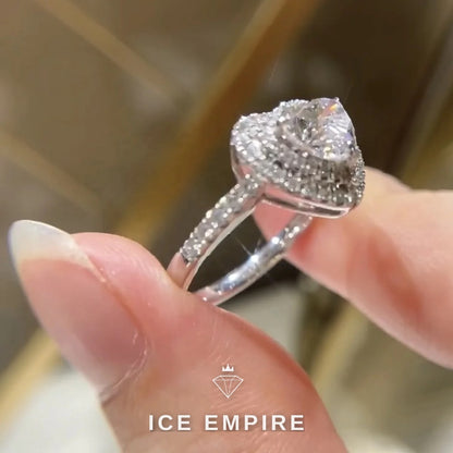 Iced Out 10K Gold Lab Grown Diamond Engagement Ring