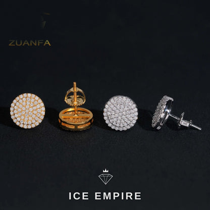 Iced Out 925 Silver Moissanite Earrings