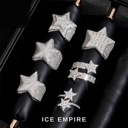 Iced Out Baguette 925 Silver Moissanite Ring