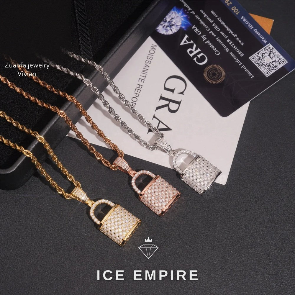 Iced Out 925 Silver Moissanite Pendant