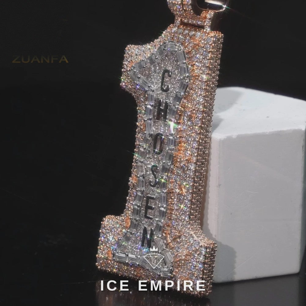 Iced Out Cross 925 Silver Moissanite Pendant