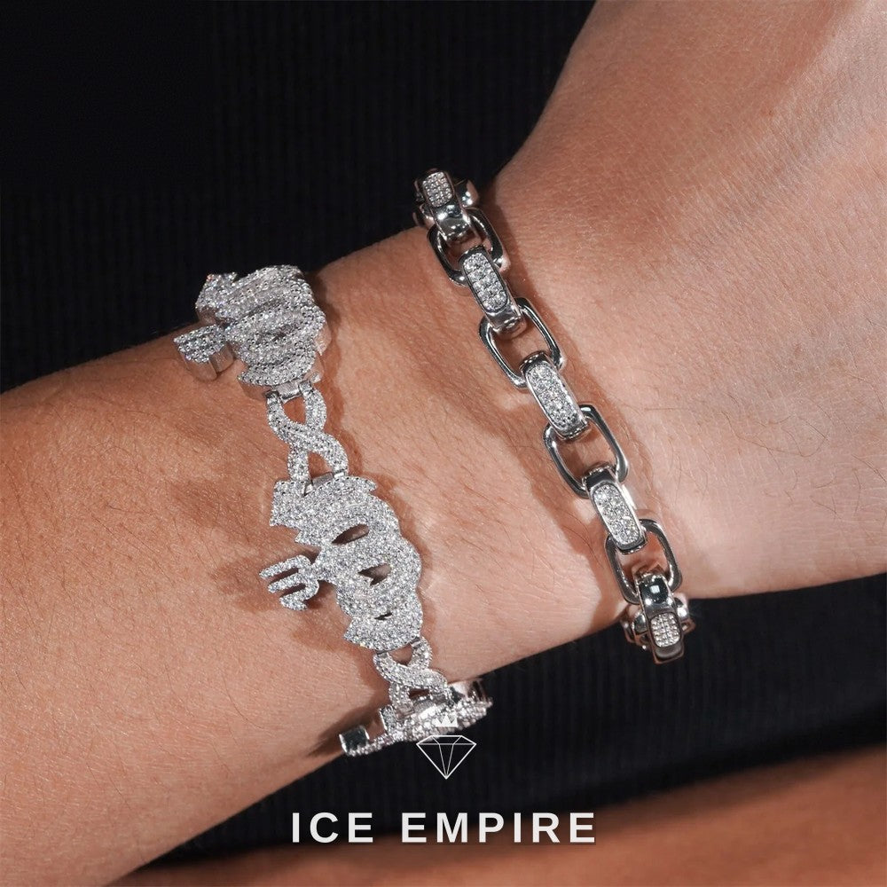 Iced Out 925 Silver Moissanite Cuban Chain