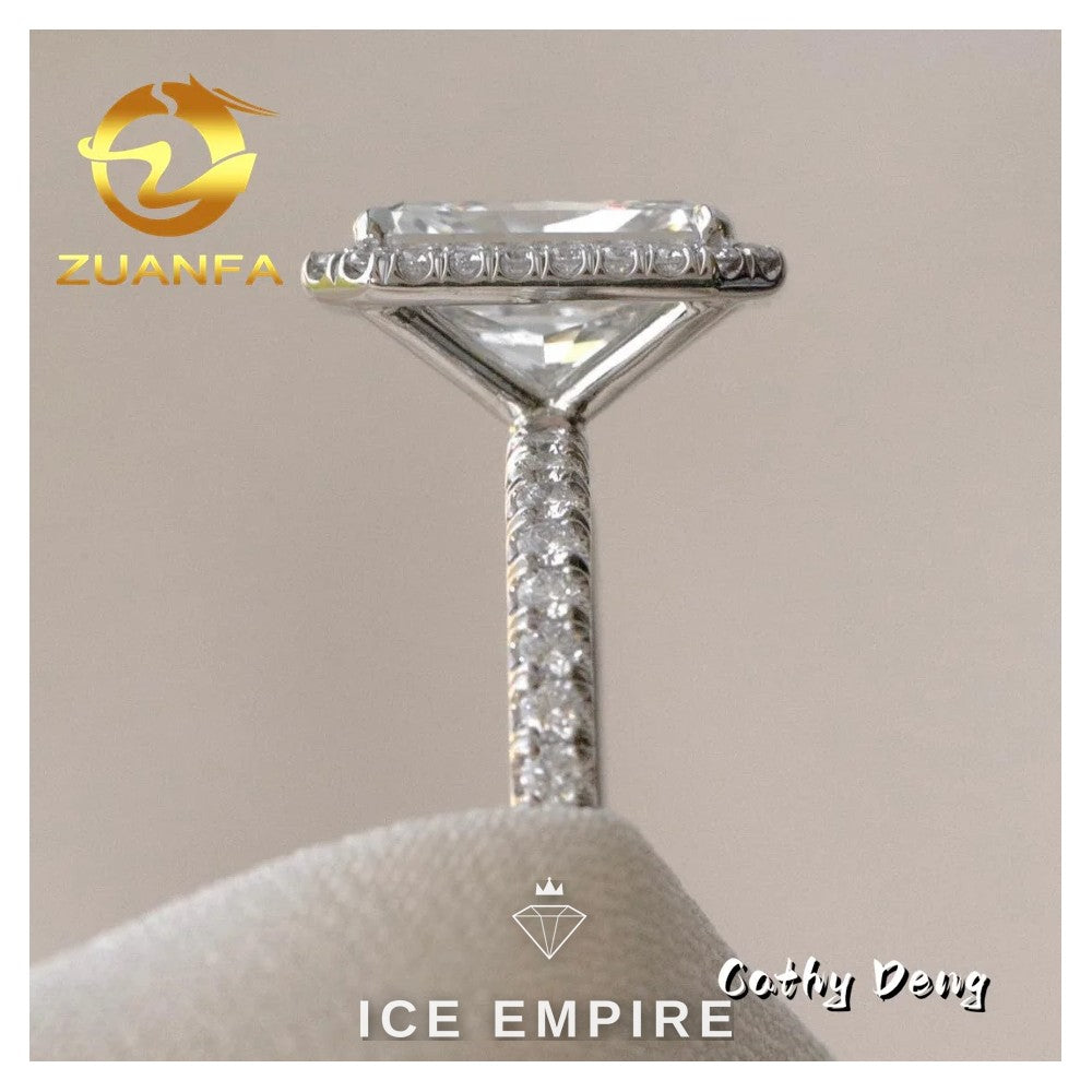Iced Out 10K Gold Lab Grown Diamond Engagement Ring