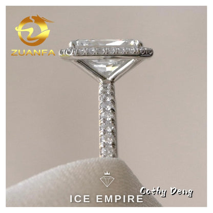 Iced Out 10K Gold Lab Grown Diamond Engagement Ring
