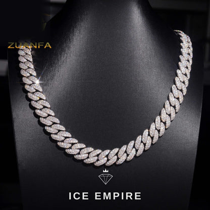 Iced Out Rose Gold Plated Moissanite Cuban Chain