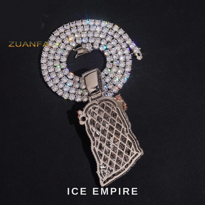 Iced Out Rose Gold Plated Tennis Chain