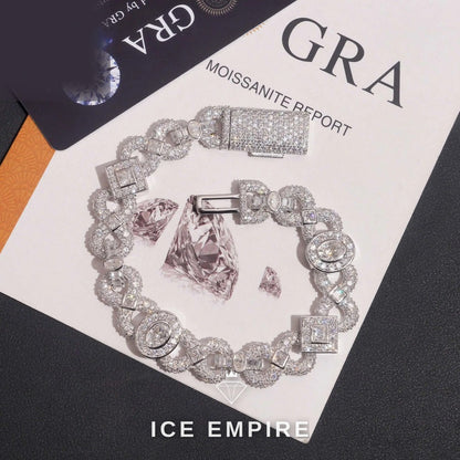 Iced Out Rose Gold Plated Moissanite Cuban Chain
