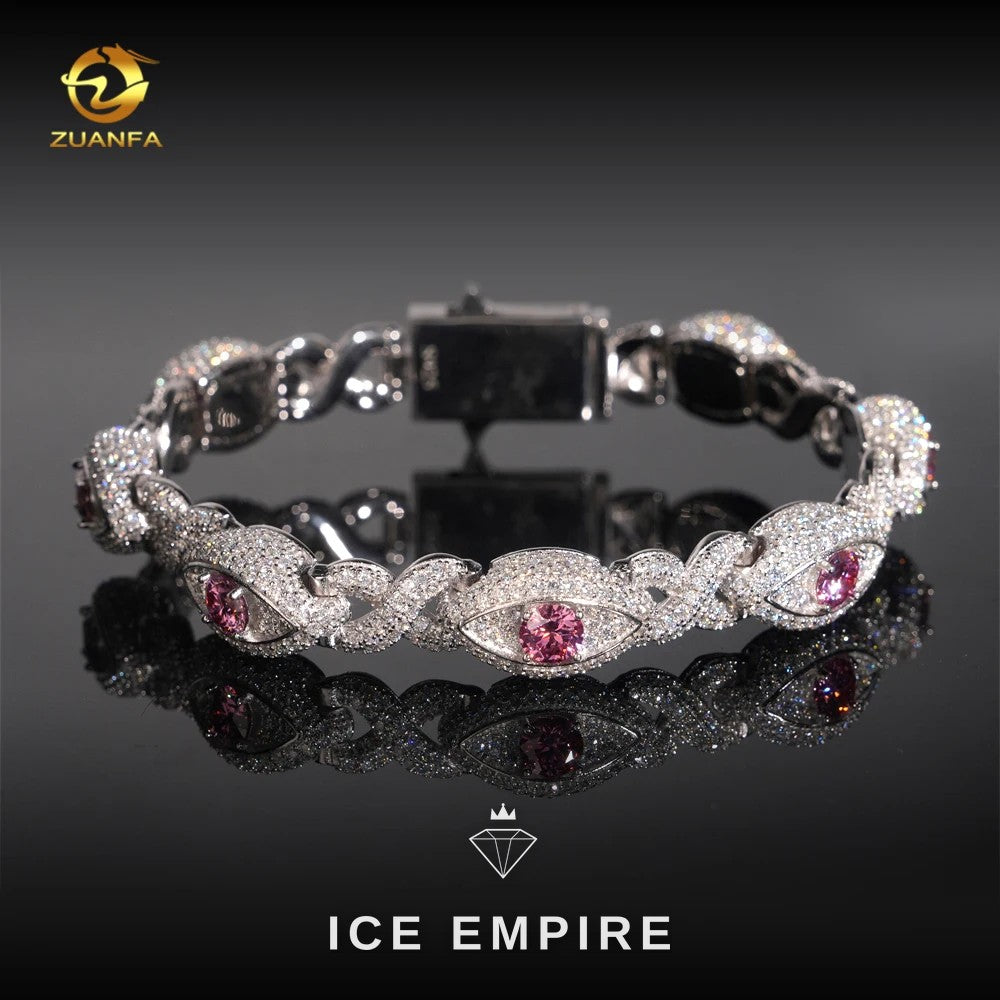Iced Out 925 Silver Moissanite Cuban Chain