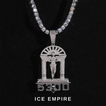 Iced Out 925 Silver Pendant