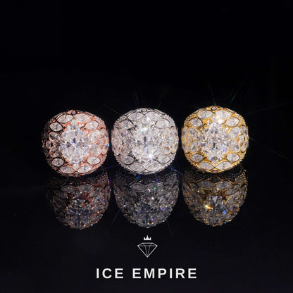 Iced Out 925 Silver Moissanite Ring