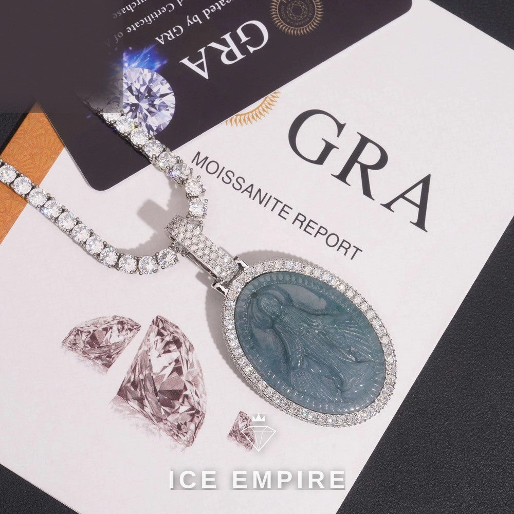 Iced Out 925 Silver Moissanite Pendant