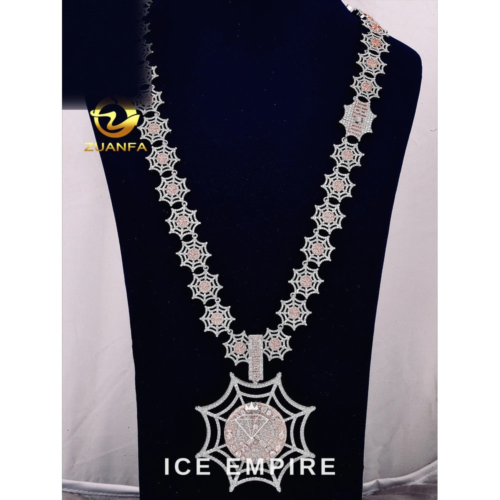 Iced Out Cross 925 Silver Moissanite Pendant