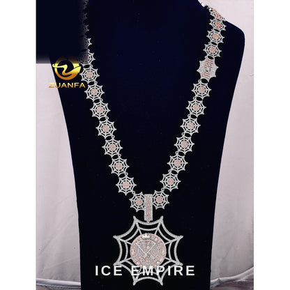 Iced Out Cross 925 Silver Moissanite Pendant