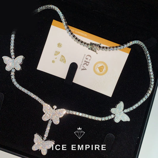 Iced Out Rose Gold Plated Moissanite Cuban Chain