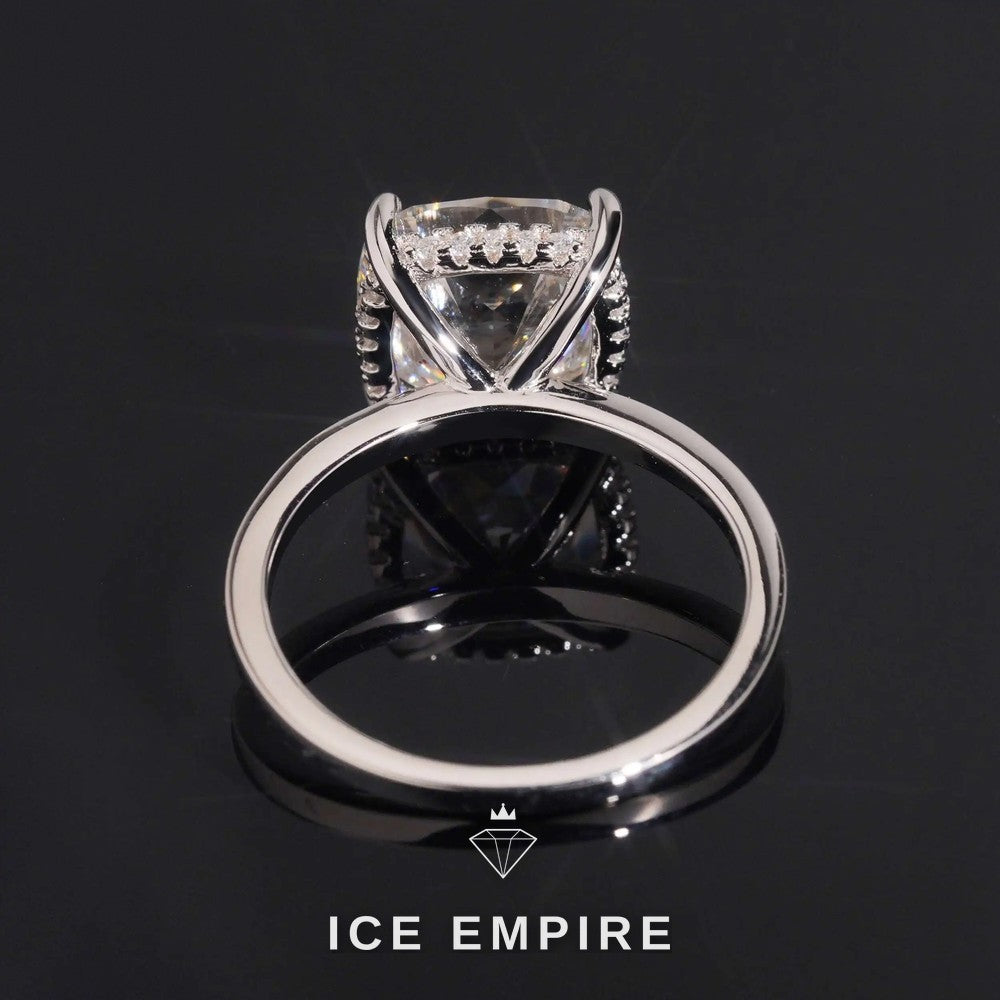 Iced Out Rose Gold Plated Moissanite Wedding Band