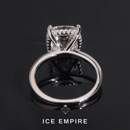 Iced Out Rose Gold Plated Moissanite Wedding Band