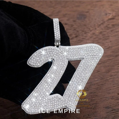 Iced Out Rose Gold Plated Moissanite Pendant