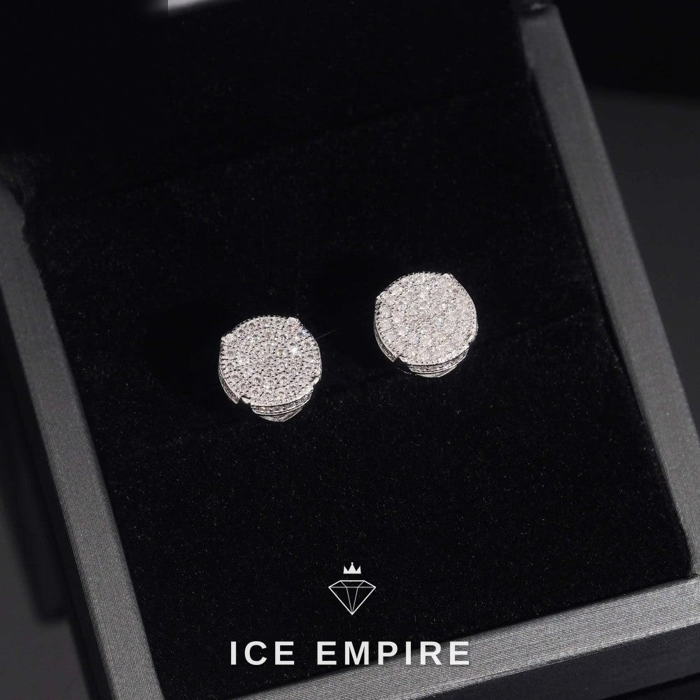 Iced Out Gold Plated Moissanite Stud Earrings