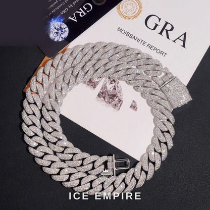 Iced Out Rose Gold Plated Moissanite Cuban Chain
