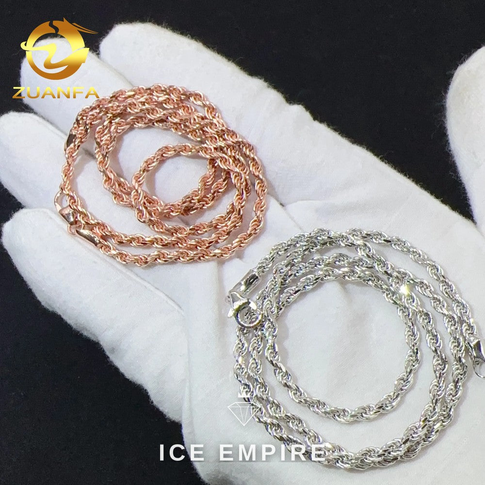 Iced Out Rose Gold Plated Cuban Chain