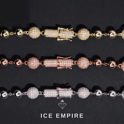 Iced Out Cross Rose Gold Plated Moissanite Cuban Chain