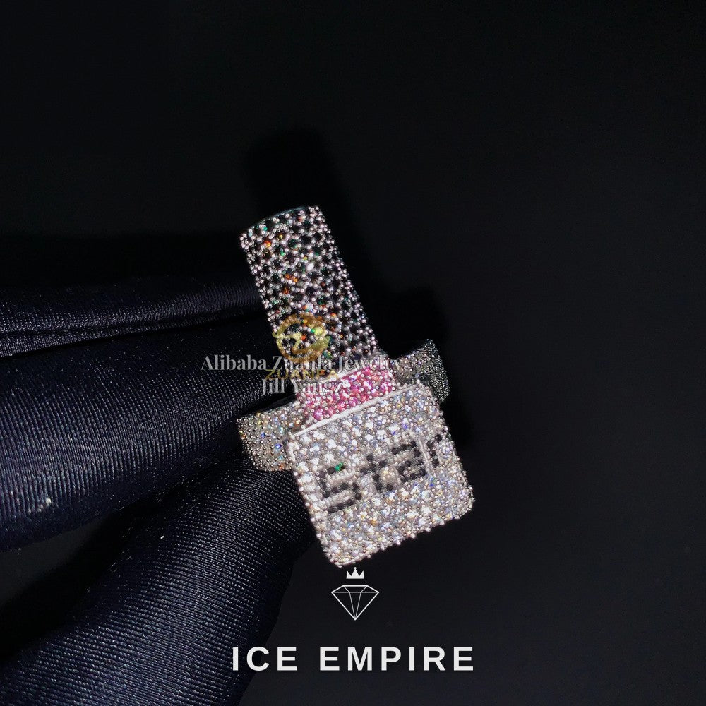 Iced Out Rose Gold Plated Moissanite Ring