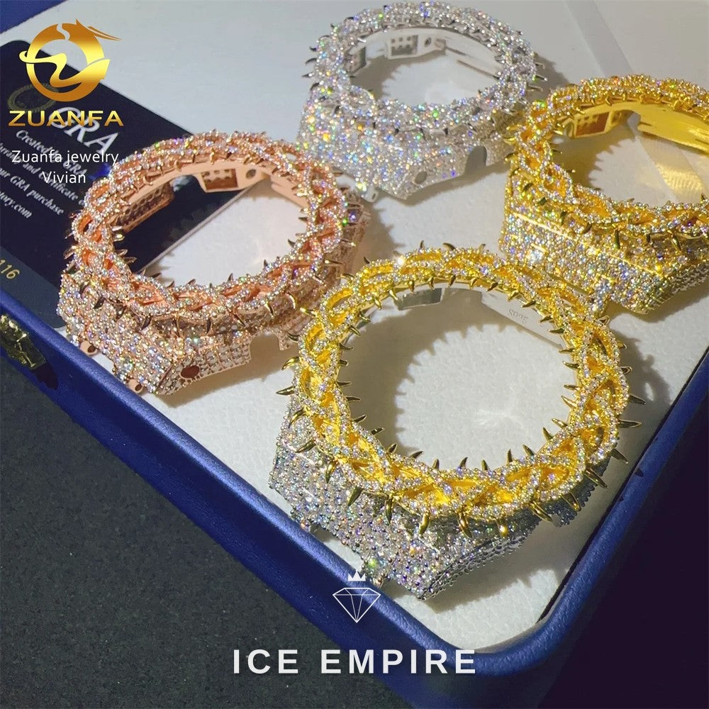 Iced Out 925 Silver Moissanite Watch