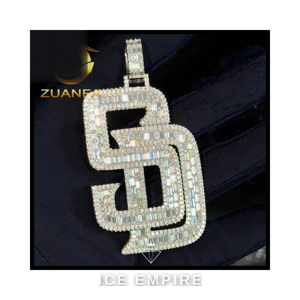 Iced Out Rose Gold Plated Moissanite Pendant