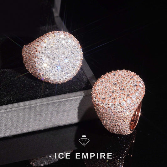 Iced Out 925 Silver Moissanite Ring