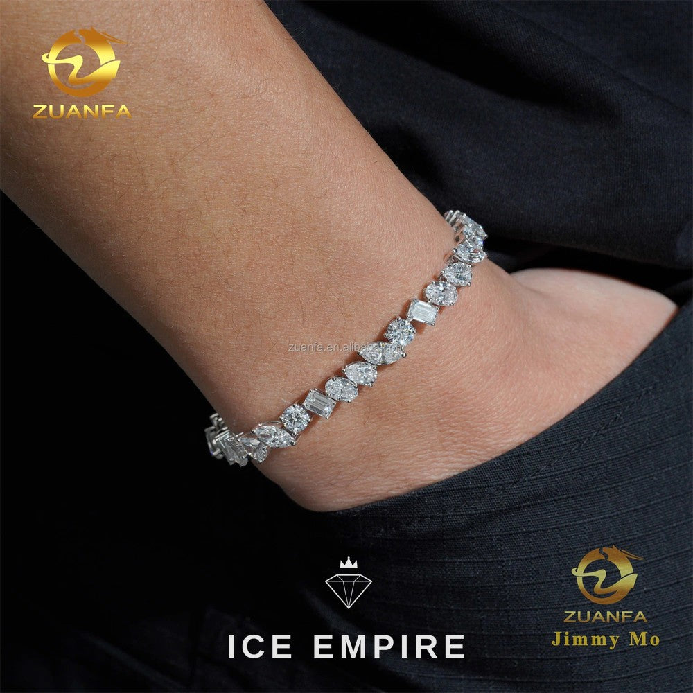 Iced Out 10K Gold Lab Grown Diamond Tennis Bracelet