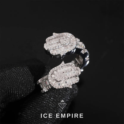Iced Out 925 Silver Moissanite Ring