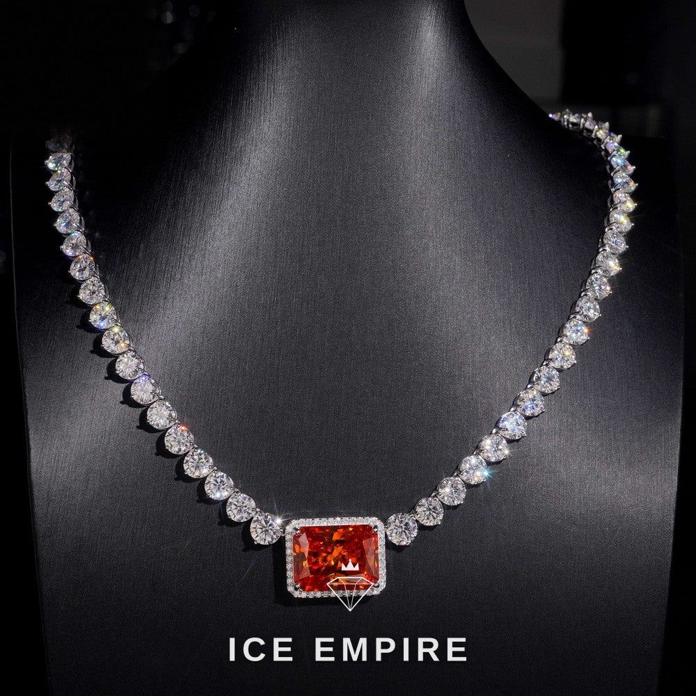 Iced Out Rose Gold Plated Moissanite Cuban Chain