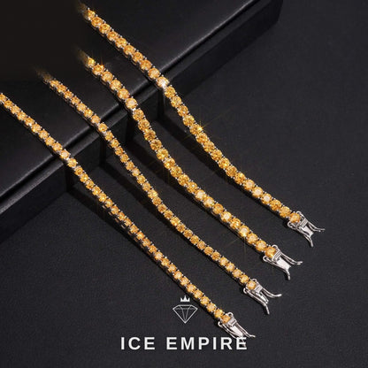 Iced Out Gold Plated Moissanite Tennis Bracelet