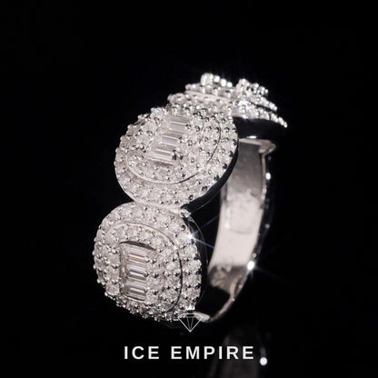 Iced Out Baguette 925 Silver Moissanite Ring