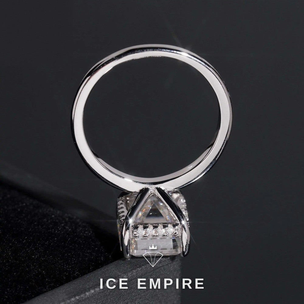 Iced Out Gold Plated Moissanite Wedding Band