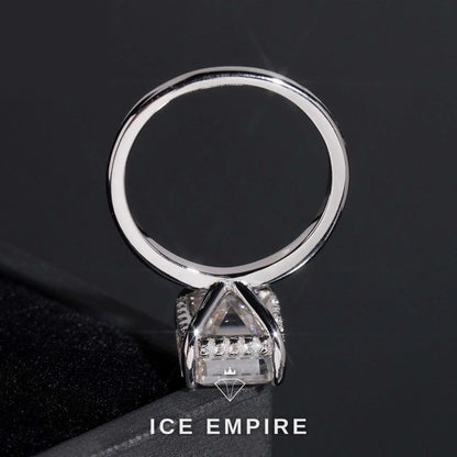 Iced Out Gold Plated Moissanite Wedding Band