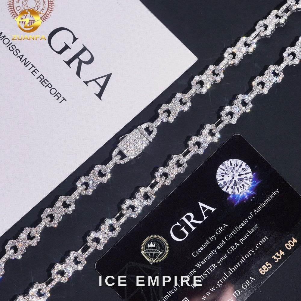 Iced Out Rose Gold Plated Moissanite Cuban Chain
