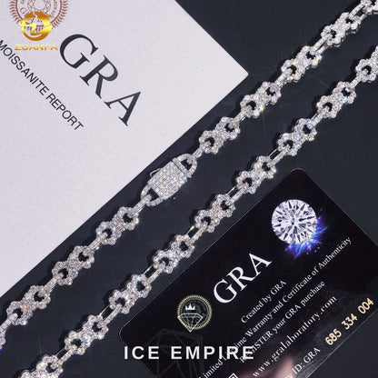 Iced Out Rose Gold Plated Moissanite Cuban Chain